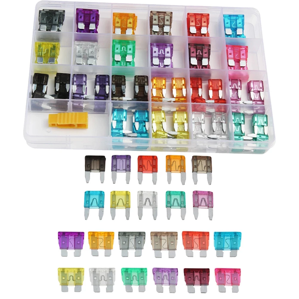 242Pcs Car Fuses Assortment Kit Standard and Mini Car Blade Fuses Car Motorcycle Truck Replacement Fuses
242Pcs Car Fuses Assortment Kit Standard and Mini Car Blade Fuses Car Motorcycle Truck Replacement Fuses