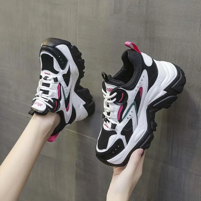2021 New Designer Chunky Sneakers Women Sport Shoes Fashion Breathable Thick Bottom Casual Platform Shoes Women Chaussure Femme 
2021 New Designer Chunky Sneakers Women Sport Shoes Fashion Breathable Thick Bottom Casual Platform Shoes Women Chaussure Femme