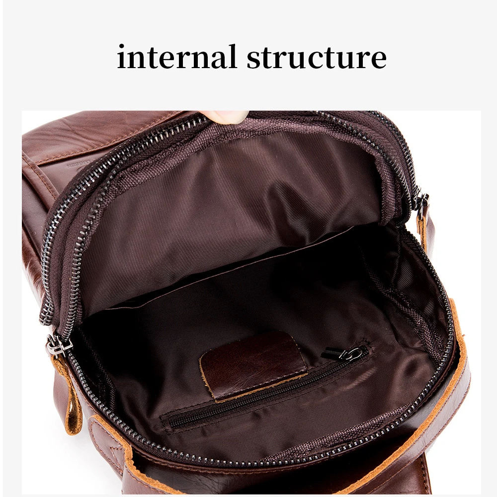 High Quality Men Genuine Leather Men's Shoulder Bag Cowhide Chest Bag Large Capacity Travel Fashion Crossbody Messenger Bag
High Quality Men Genuine Leather Men's Shoulder Bag Cowhide Chest Bag Large Capacity Travel Fashion Crossbody Messenger Bag