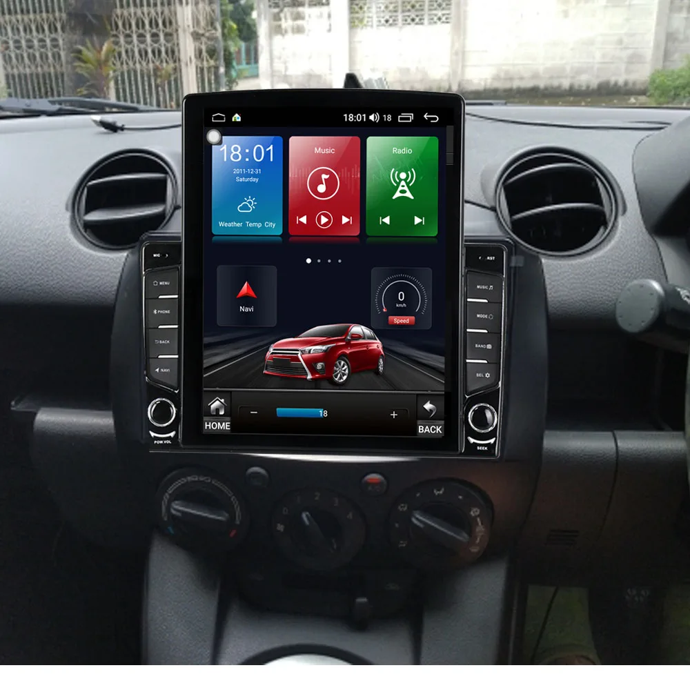 Автомобильный мультимедийный плеер с экраном Tesla IPS DSP Android 10 64 ГБ для MAZDA 2 2007-2014