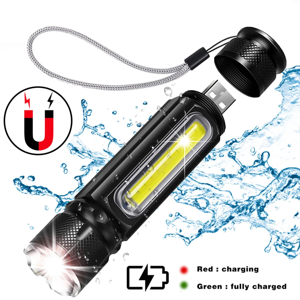 LED Hand Held 5000 Lumen Hiking Flashlight Rechargeable High Power Hard WorkIing Magnet Lamp Waterproof Shock Resistant Function
LED Hand Held 5000 Lumen Hiking Flashlight Rechargeable High Power Hard WorkIing Magnet Lamp Waterproof Shock Resistant Function