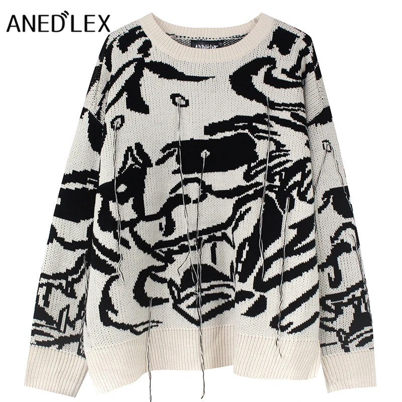 Knitted Sweater Hip Hop Streetwear Harajuku Creative Skull Print Ripped Pullover Cotton Casual 2021 Men Autumn Sweater Black
Knitted Sweater Hip Hop Streetwear Harajuku Creative Skull Print Ripped Pullover Cotton Casual 2021 Men Autumn Sweater Black