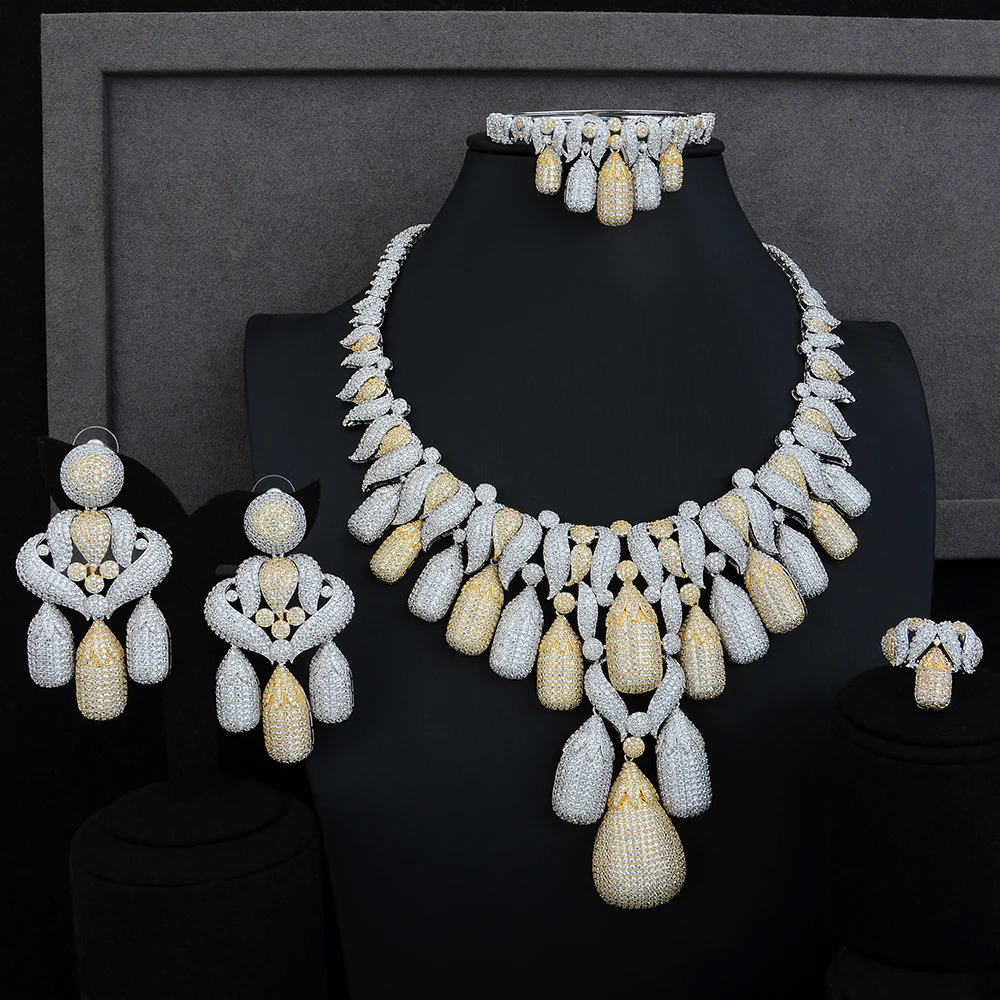 Blachette Round Pendant Folk-custom Necklace Bracelet Earring Ring Jewelry Sets Zirconia for Women Wedding Performance Occasion 
Blachette Round Pendant Folk-custom Necklace Bracelet Earring Ring Jewelry Sets Zirconia for Women Wedding Performance Occasion