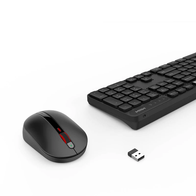 RF 2.4GHz Wireless Office Keyboard Mouse Set 104 Keys Windows PC Mac Compatible Portable USB Keyboard
RF 2.4GHz Wireless Office Keyboard Mouse Set 104 Keys Windows PC Mac Compatible Portable USB Keyboard