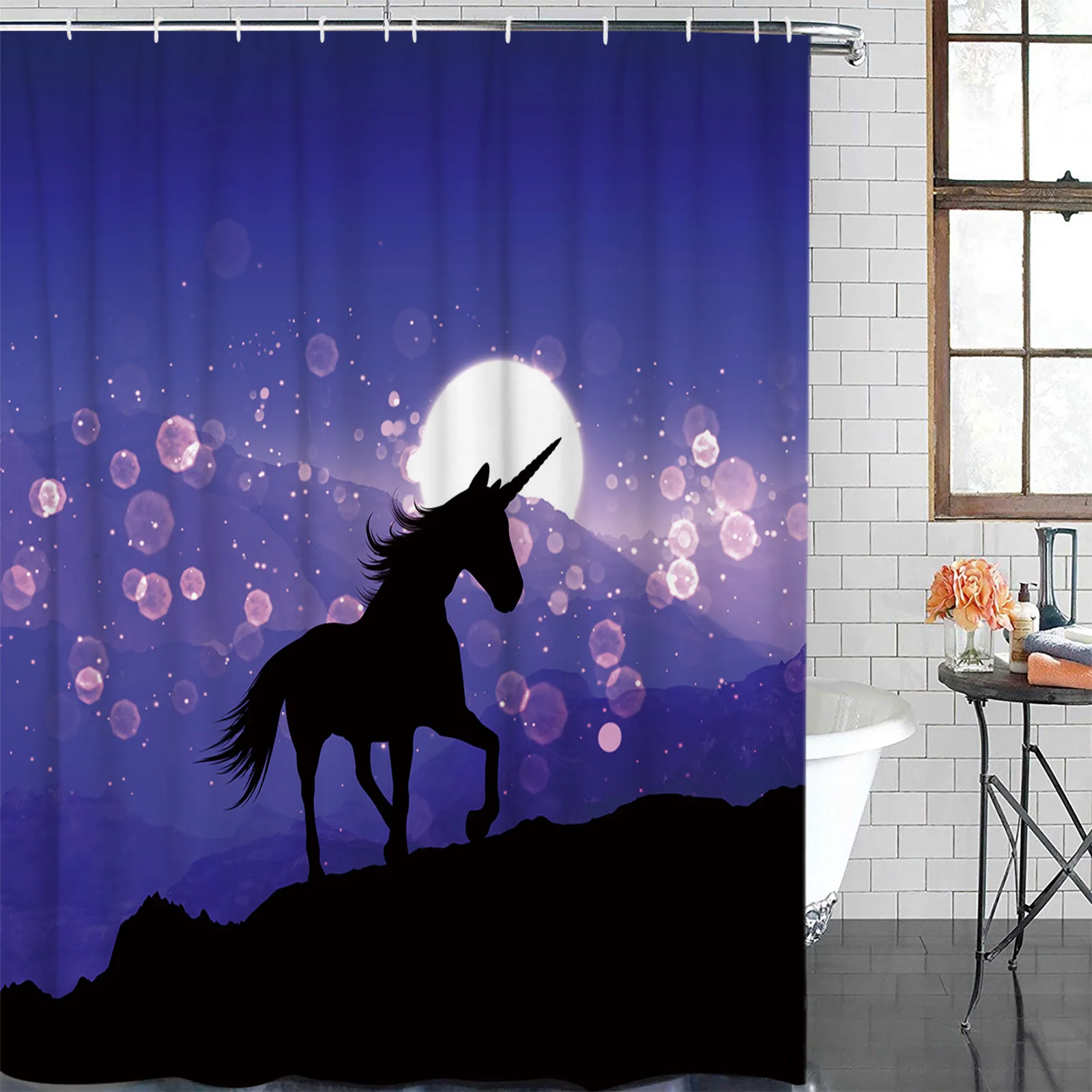Moon Purple Cartoon Fantasy Shower Curtain Polyester Fabric Waterproof Shower Curtains Modern Bathroom Curtain
Moon Purple Cartoon Fantasy Shower Curtain Polyester Fabric Waterproof Shower Curtains Modern Bathroom Curtain