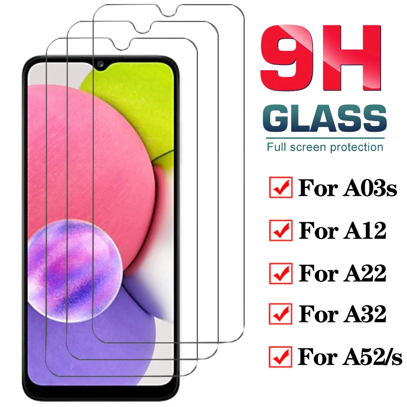 

3Pcs 9H For Samsung Galaxy A03s Glass Armor Screen Protector For Samsung A03s A 03s A03 S Protective Glass For Samsung A12 32 52