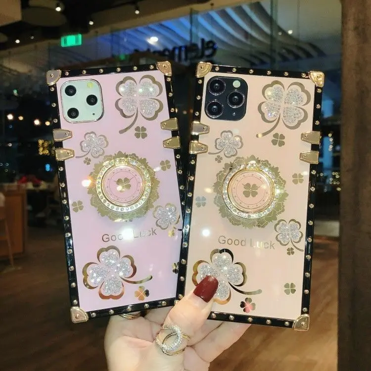 Luxury Brand Diamond Ring Frame Four Leaves Clover Case For Huawei P30 40 Nova 7 8 Mate 30 40pro Shockproof High Quality Cover
Luxury Brand Diamond Ring Frame Four Leaves Clover Case For Huawei P30 40 Nova 7 8 Mate 30 40pro Shockproof High Quality Cover