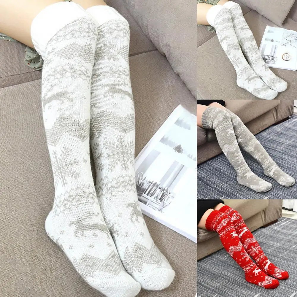 Christmas 1 Pair Casual Over Knee Thickened Long Stockings Autumn Winter Women Socks High Tube for Daily Wear
Christmas 1 Pair Casual Over Knee Thickened Long Stockings Autumn Winter Women Socks High Tube for Daily Wear