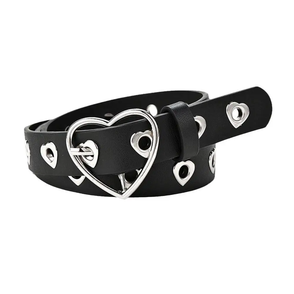 Punk Leather Belt Fashion Metal Herat Buttonhole Buckle Waistbelt for Women Ladies Straps Adjustable Decorative Jeans Belts
Punk Leather Belt Fashion Metal Herat Buttonhole Buckle Waistbelt for Women Ladies Straps Adjustable Decorative Jeans Belts