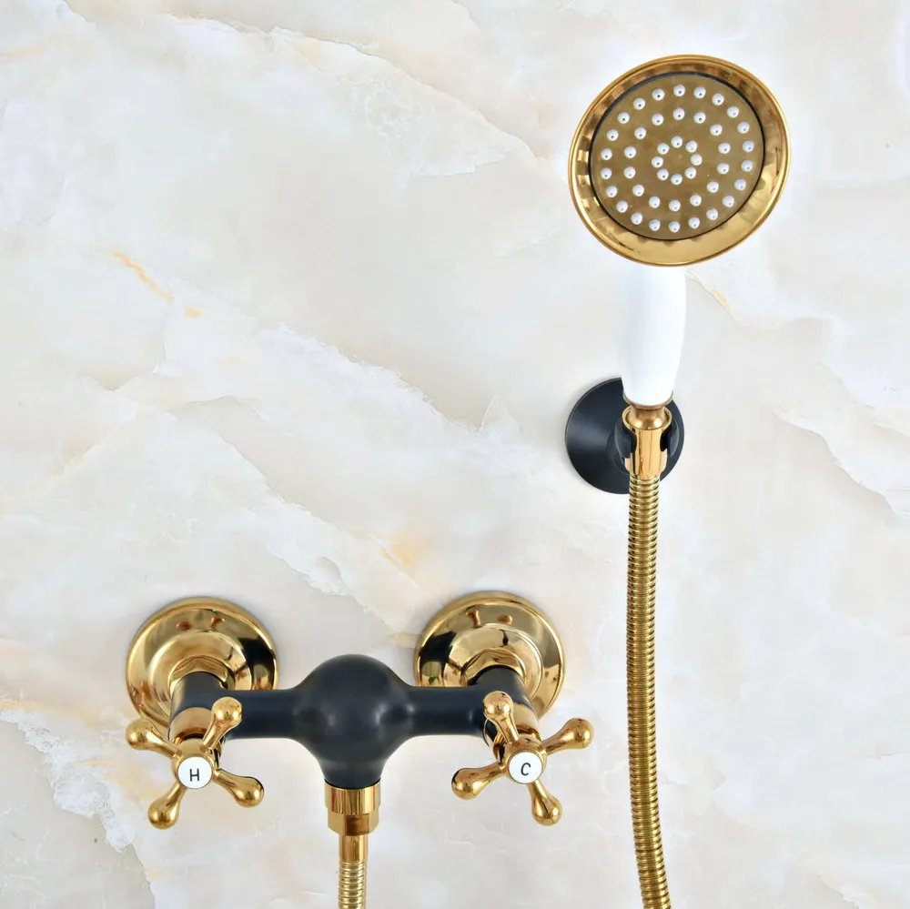 Luxury Gold Color Brass Black Oil Rubbed Bronze Wall Mounted Bathroom Hand Held Shower Head Faucet Set Bath Mixer Tap mna519
Luxury Gold Color Brass Black Oil Rubbed Bronze Wall Mounted Bathroom Hand Held Shower Head Faucet Set Bath Mixer Tap mna519