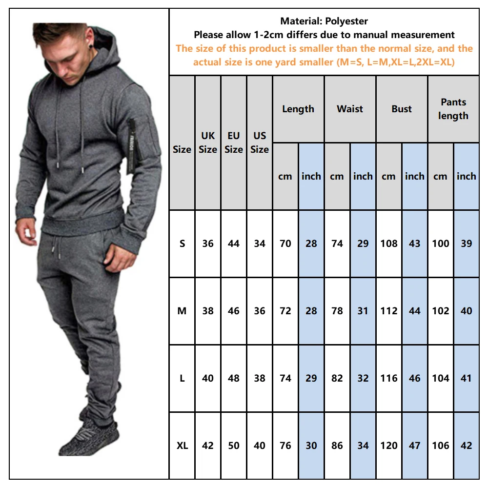 Men's Hooded Comfortable Sweatsuit Two-Piece Sports Suit Gym Jogging Running Loose Breathable Outdoor Printed Male Tracksuit D30
Men's Hooded Comfortable Sweatsuit Two-Piece Sports Suit Gym Jogging Running Loose Breathable Outdoor Printed Male Tracksuit D30
