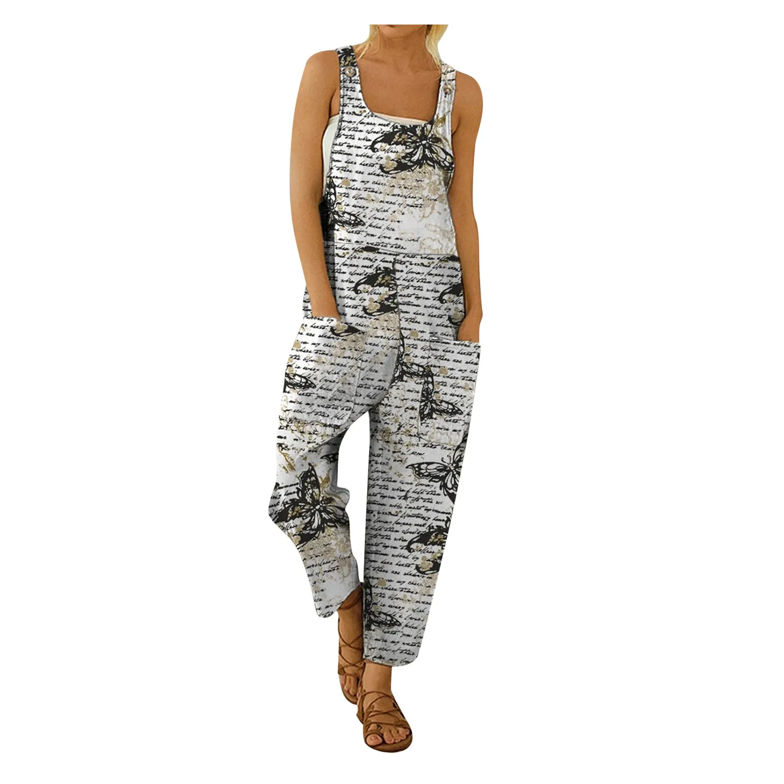 2021 Summer Sunflower Print Jumpsuit Bodysuit Spring Off Shoulder Sleeveless Straps Romper Women Elegant Pocket Beach Overalls
2021 Summer Sunflower Print Jumpsuit Bodysuit Spring Off Shoulder Sleeveless Straps Romper Women Elegant Pocket Beach Overalls