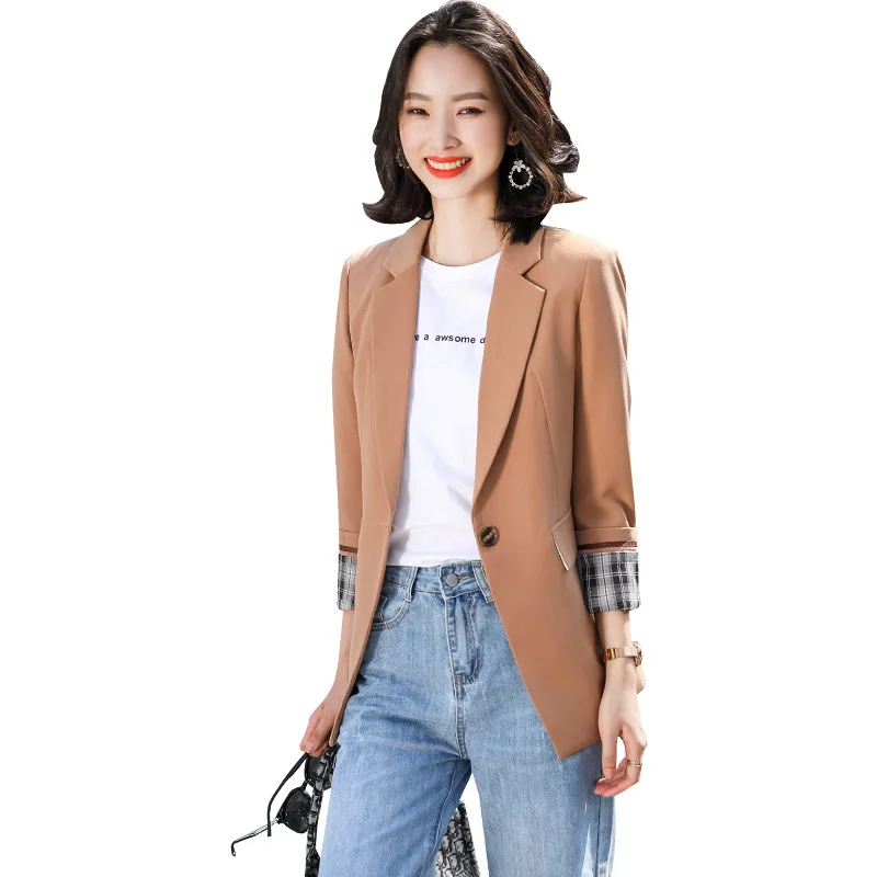 Casual temperament solid color ladies jacket office 2020 new fall/winter plus size women's blazer Fashion suit high quality
Casual temperament solid color ladies jacket office 2020 new fall/winter plus size women's blazer Fashion suit high quality