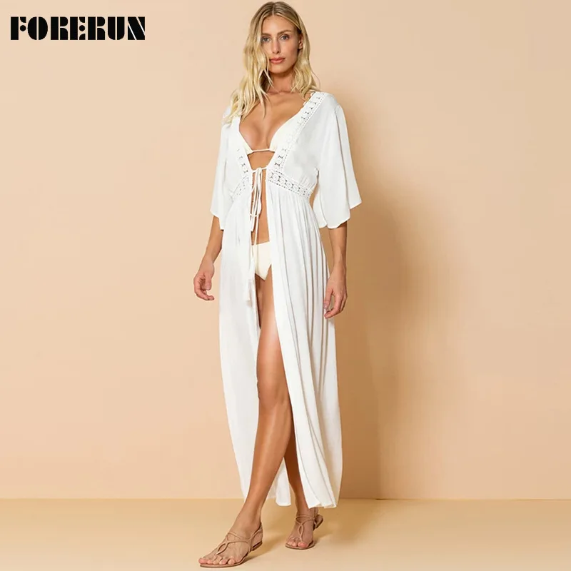 Женский пляжный костюм FORERUN Sarong, белый пляжный костюм из хлопка с открытой спиной, пляжный костюм в стиле бохо, парео
Женский пляжный костюм FORERUN Sarong, белый пляжный костюм из хлопка с открытой спиной, пляжный костюм в стиле бохо, парео