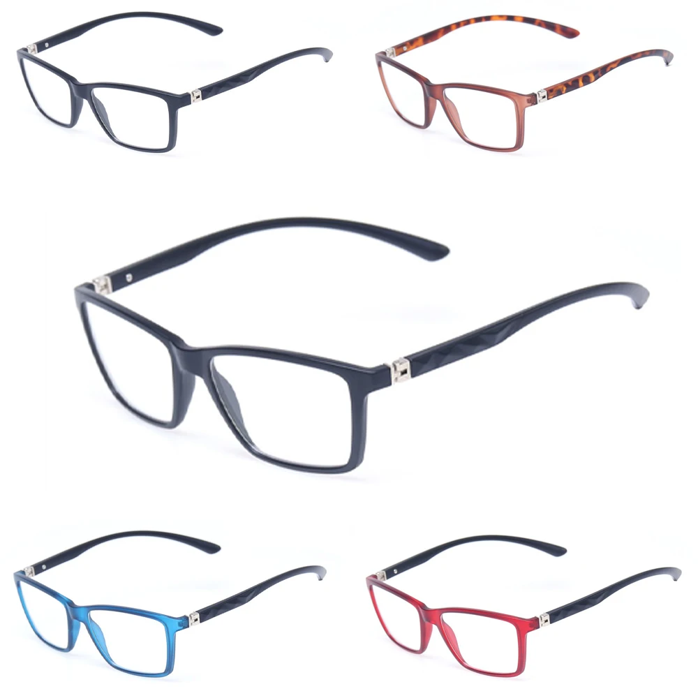 

Henotin Reading Glasses Metal Hinge Men Women Classic Rectangle Frame Prescription HD Reader Eyeglasses Diopter +0+2.0+5.0+6.0