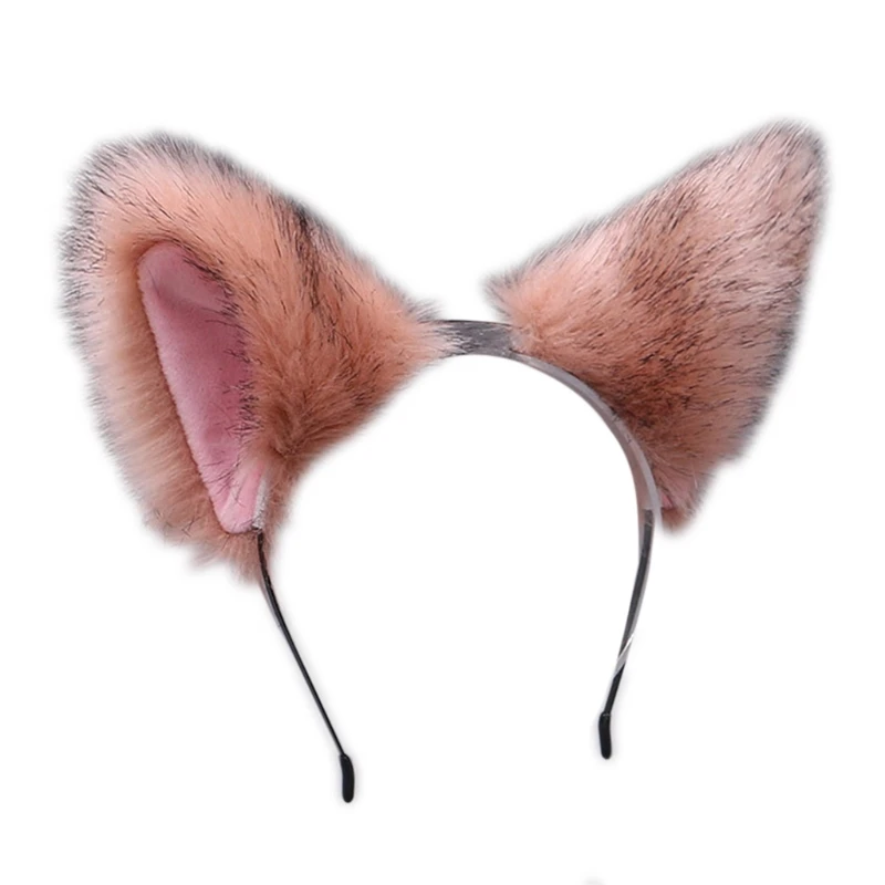 

2021 Women Anime Furry Animal Kitty Cat Ears Headband Kawaii Lolita Maid Hair Hoop Halloween Cosplay Party Fancy Headwear