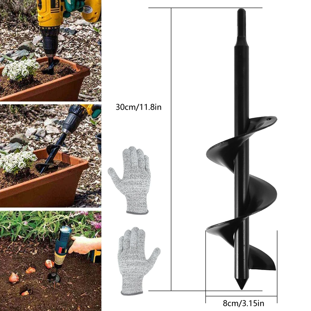 4 Size Garden Auger Drill Bit Tool Spiral Hole Digger Ground Drill Earth Drill for Seed Gardening Planter Post Hole Digger Tools
4 Size Garden Auger Drill Bit Tool Spiral Hole Digger Ground Drill Earth Drill for Seed Gardening Planter Post Hole Digger Tools