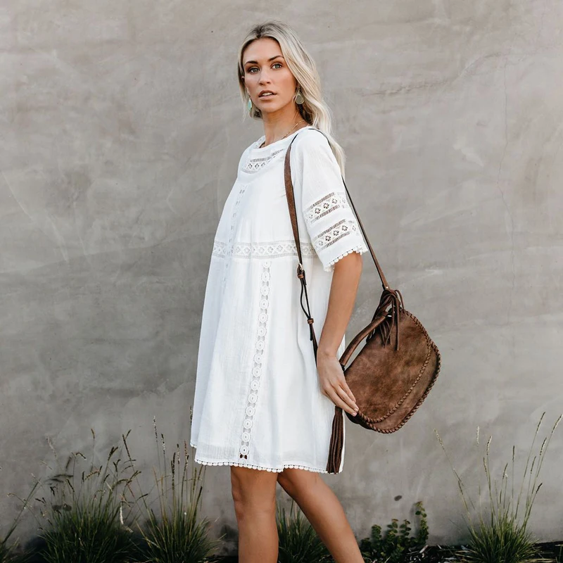 Tunic Cover-ups 2021 White Tunic Sexy Hollow Out O-Neck Beach Mini Dress Summer Women Beach Wear Swim Suit Cover Up Sarong
Tunic Cover-ups 2021 White Tunic Sexy Hollow Out O-Neck Beach Mini Dress Summer Women Beach Wear Swim Suit Cover Up Sarong