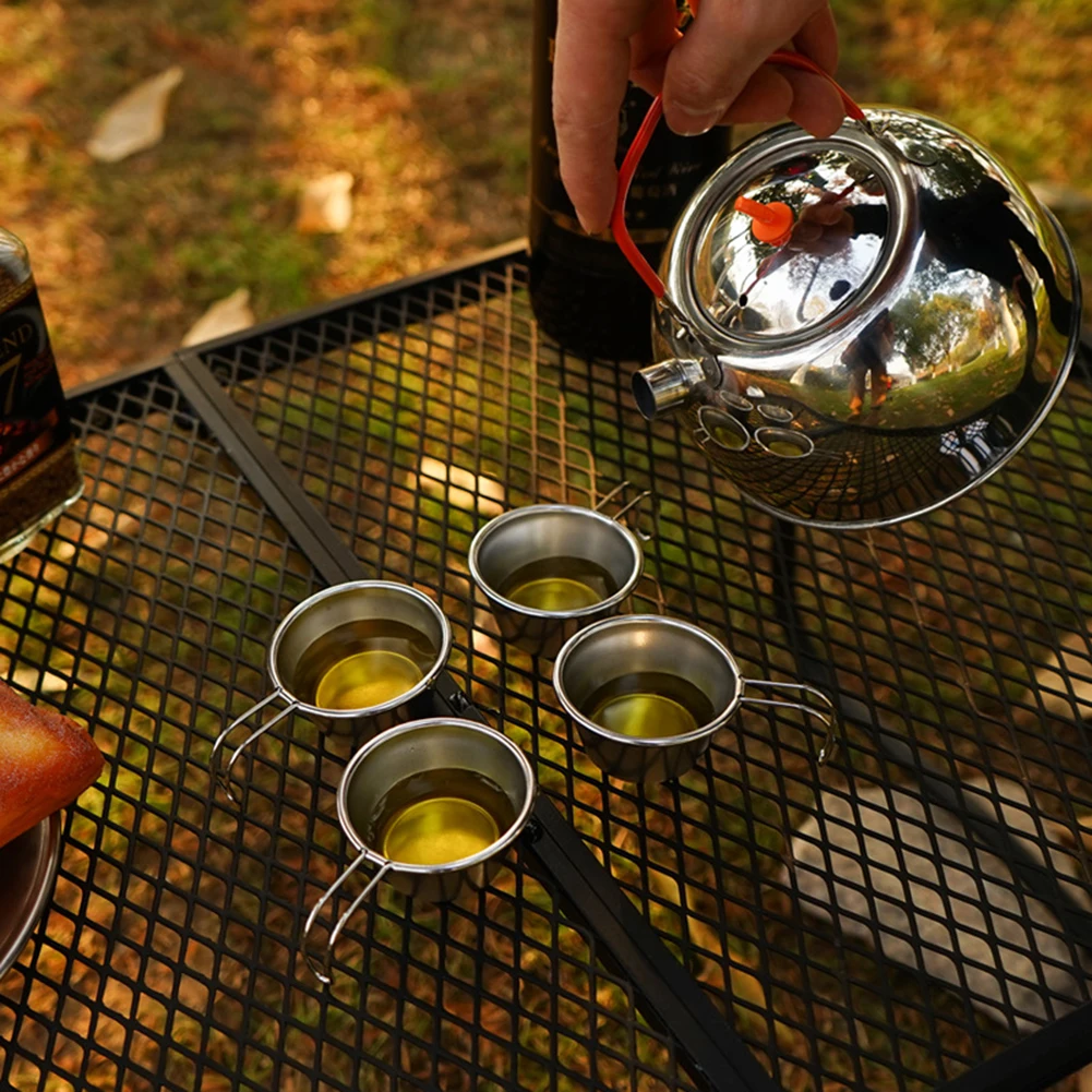 50ml Stainless Steel Cups With Handle Outdoor Campings Outdoor Cups Lightweight Portable Water Cup For Camping Barbecue 1/2/4pcs
50ml Stainless Steel Cups With Handle Outdoor Campings Outdoor Cups Lightweight Portable Water Cup For Camping Barbecue 1/2/4pcs