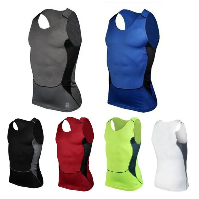 S-XXL Mens Running Vest Gym Sleeveless Shirt Fitness Sports Tight compression T-shirts gym high quality sports Vest 
S-XXL Mens Running Vest Gym Sleeveless Shirt Fitness Sports Tight compression T-shirts gym high quality sports Vest
