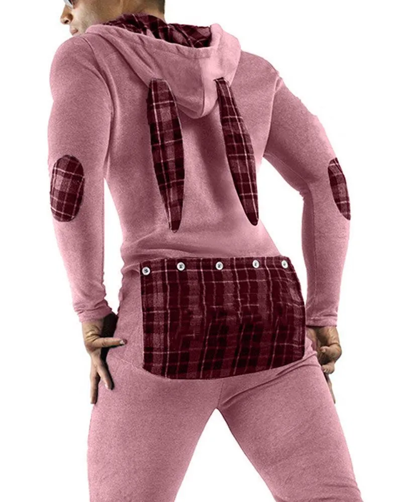 2021 Plaid Button Up V-neck Home Sleepwear Underwear Rompers Ear Hooded Pajama Jumpsuits Men Open Back Butt Loungewear One Piece
2021 Plaid Button Up V-neck Home Sleepwear Underwear Rompers Ear Hooded Pajama Jumpsuits Men Open Back Butt Loungewear One Piece