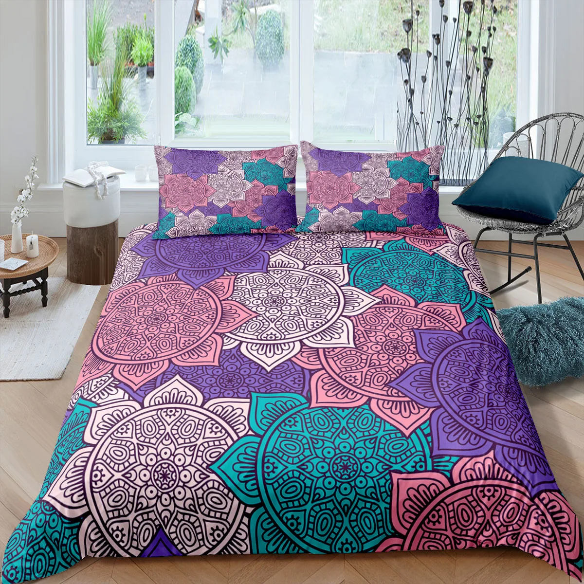Mandala Pattern Bedding Set Bohemian Style Duvet Cover With Pillowcases Boho Bed Set 2/3pc Bedclothes Queen King Size Home Decor
Mandala Pattern Bedding Set Bohemian Style Duvet Cover With Pillowcases Boho Bed Set 2/3pc Bedclothes Queen King Size Home Decor