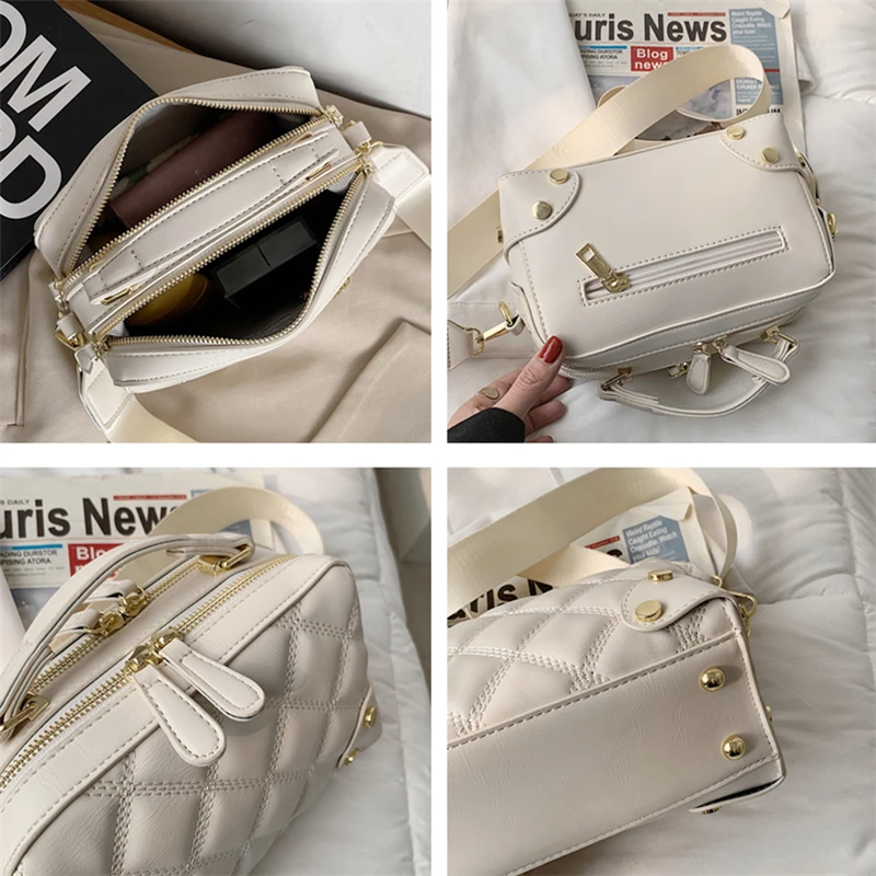 Summer Trend Studded Quilted Top-Handle Bags For Women Small Boston Design Wide Strap High Quality Shoulder Crossbod Bags 2021
Summer Trend Studded Quilted Top-Handle Bags For Women Small Boston Design Wide Strap High Quality Shoulder Crossbod Bags 2021