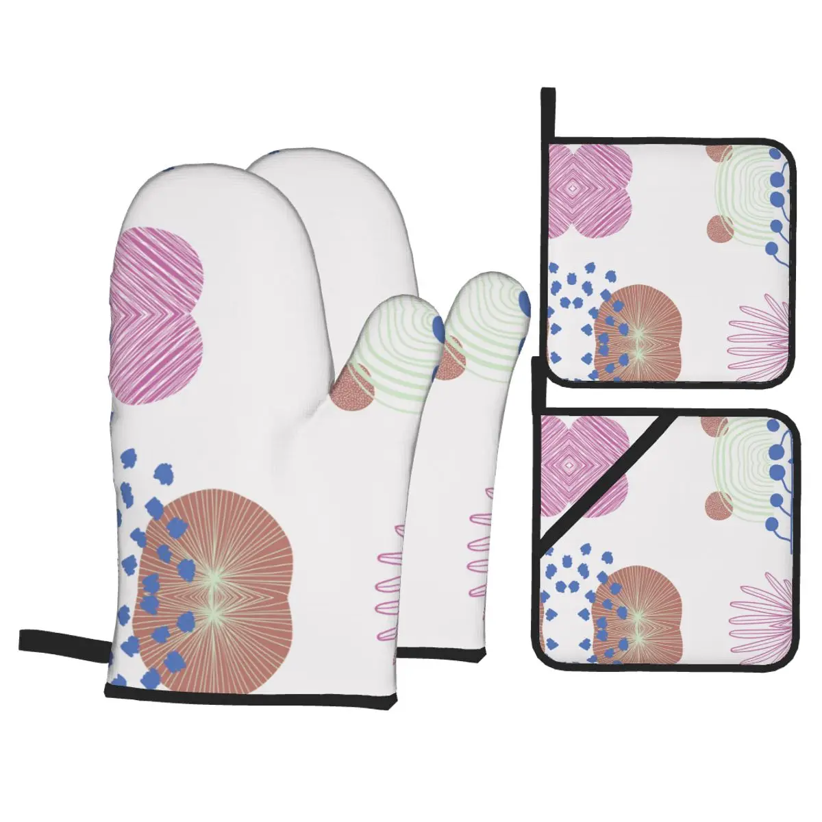 4pcs Kitchen Gloves Insulation Pad Cooking Microwave Gloves Abstract Floral Memphis Baking BBQ Oven Potholder Pad Oven Mitts
4pcs Kitchen Gloves Insulation Pad Cooking Microwave Gloves Abstract Floral Memphis Baking BBQ Oven Potholder Pad Oven Mitts