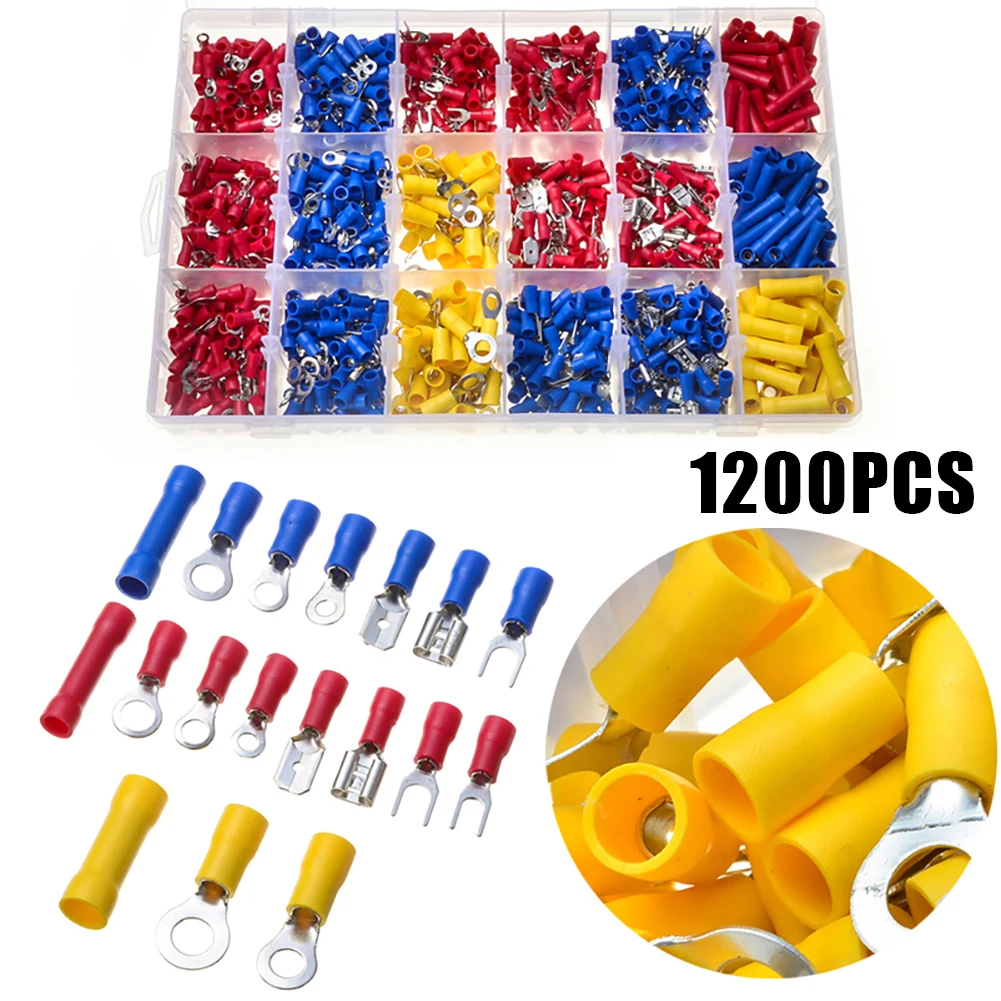 1200pcs Hot Sale Insulated Wire Electrical Connector Spade Butt Ring Disconnect Cable Connector Crimp Terminal with Storage Box
1200pcs Hot Sale Insulated Wire Electrical Connector Spade Butt Ring Disconnect Cable Connector Crimp Terminal with Storage Box