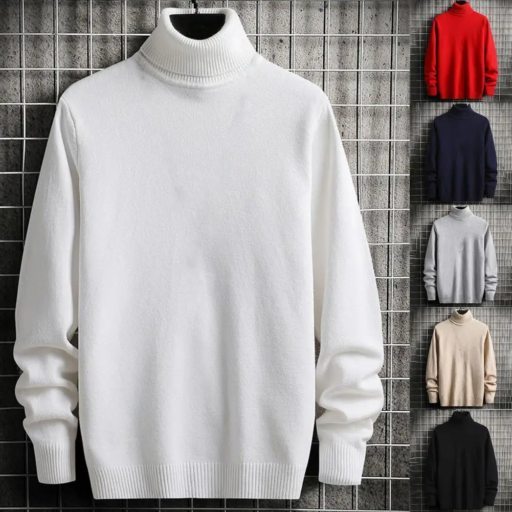 Turtleneck for Men Sweater Solid Color High Collar Long Sleeve Pullover Autumn Sweater Slim Elastic Thin Pullover Male Outwear
Turtleneck for Men Sweater Solid Color High Collar Long Sleeve Pullover Autumn Sweater Slim Elastic Thin Pullover Male Outwear