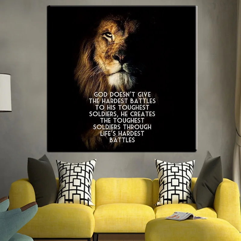 Wall Art Canvas Prints Lion Motivational English Poster Home Decor Minimalist Picture Animal Print Plakaty Na Sciane Paintings
Wall Art Canvas Prints Lion Motivational English Poster Home Decor Minimalist Picture Animal Print Plakaty Na Sciane Paintings
