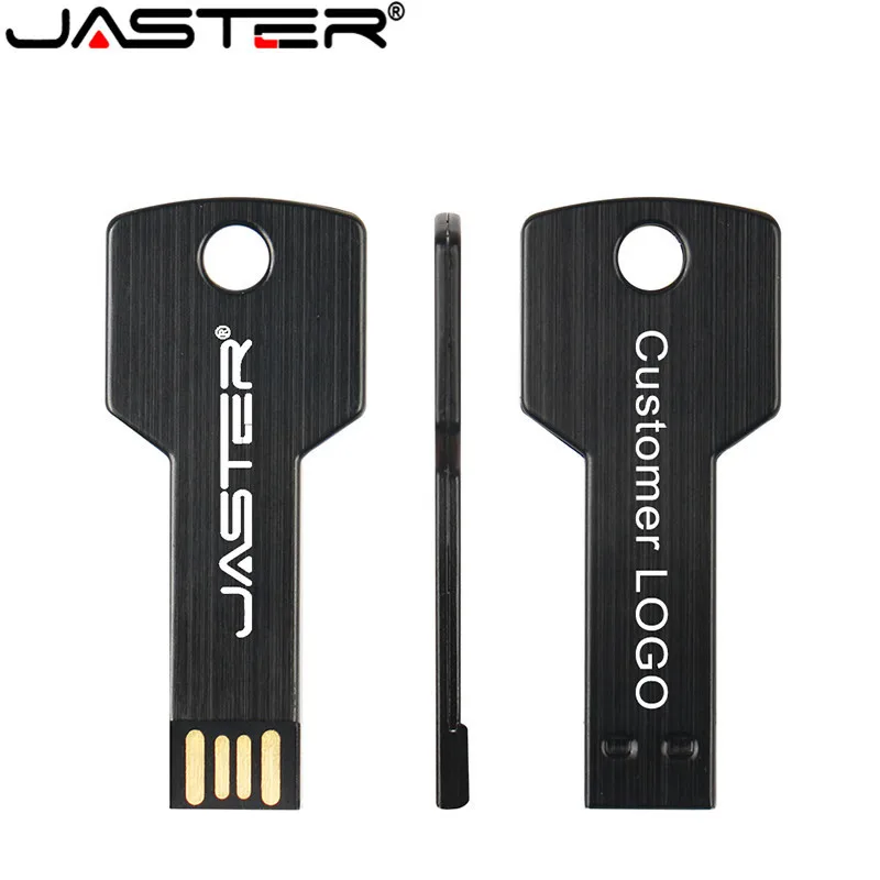 

Metal key Shape USB 2.0 Flash Drive 4G 8G 16G 32GB 64GB 128GB Pen Drives Over 10 PCS Free LOGO Memory Stick Real Capacity U Disk