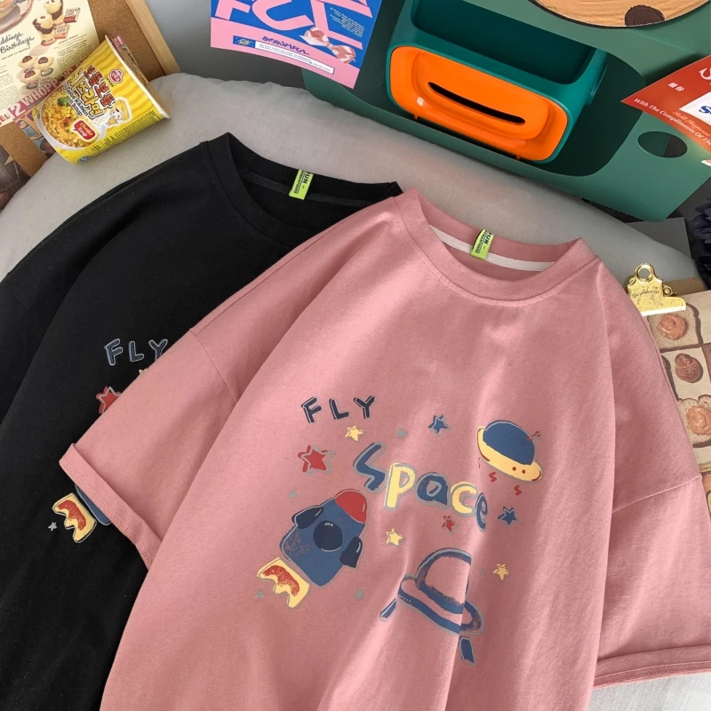 Korean Style Kawaii Clothing Graphic T Shirts Harajuku Shirts High Street O-Neck T-shirt Summer Casual Loose Short Sleeve Top
Korean Style Kawaii Clothing Graphic T Shirts Harajuku Shirts High Street O-Neck T-shirt Summer Casual Loose Short Sleeve Top