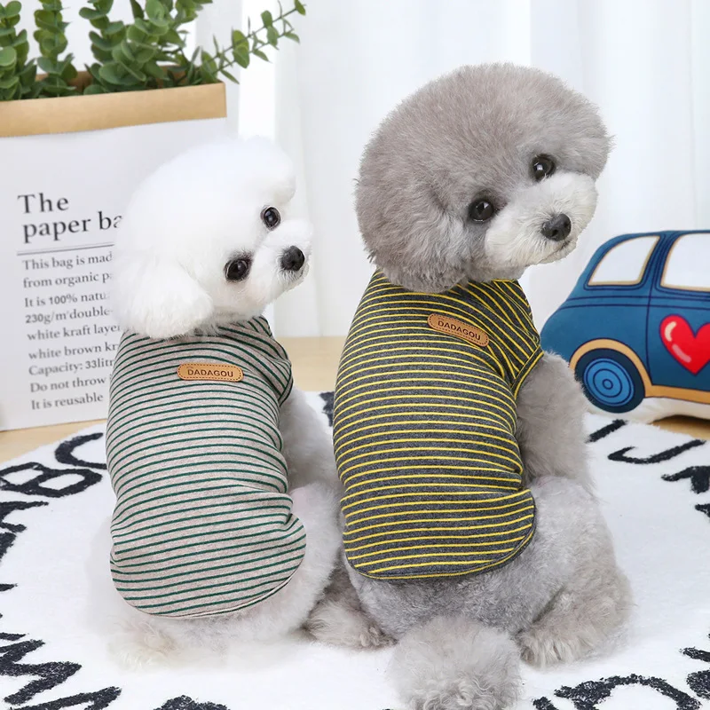 Pet Dog Clothes Stripe Spring Summer Dog Vest Shirt for Small Medium Dogs Chihuahua French Bulldog Clothing Puppy Cat T-shirt
Pet Dog Clothes Stripe Spring Summer Dog Vest Shirt for Small Medium Dogs Chihuahua French Bulldog Clothing Puppy Cat T-shirt