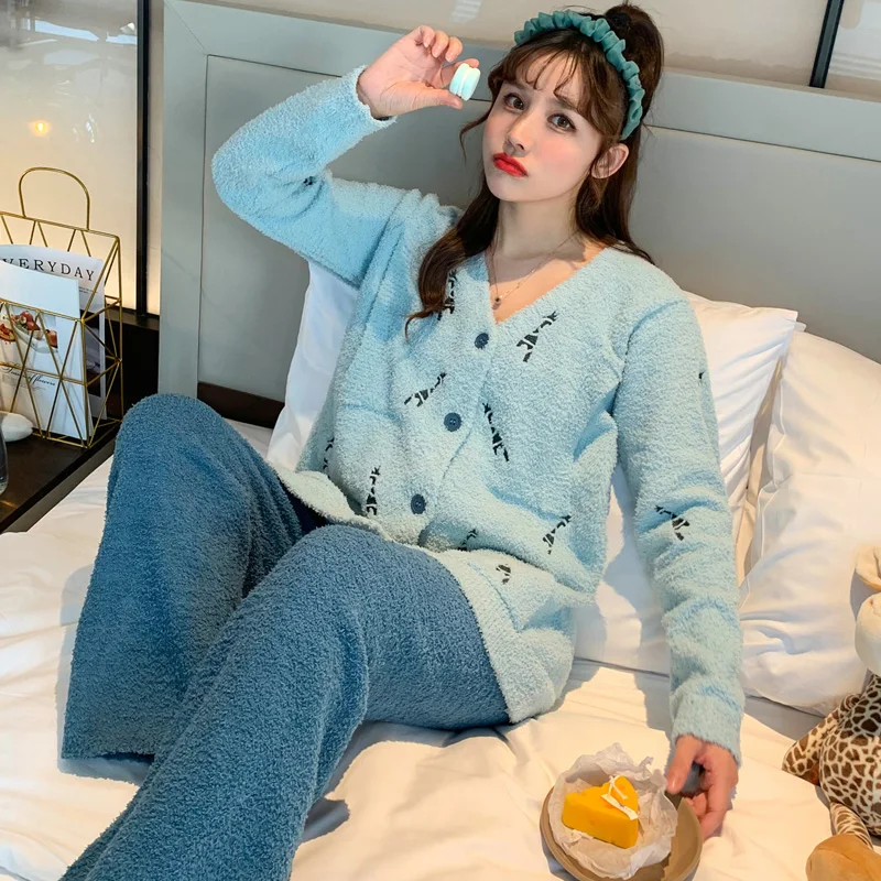 Hot Autumn Winter Thick Warm Velvet Maternity Nursing Sleepwear Sets Chic Ins Pajamas Suits for Pregnancy Women Home Lounge Wear
Hot Autumn Winter Thick Warm Velvet Maternity Nursing Sleepwear Sets Chic Ins Pajamas Suits for Pregnancy Women Home Lounge Wear