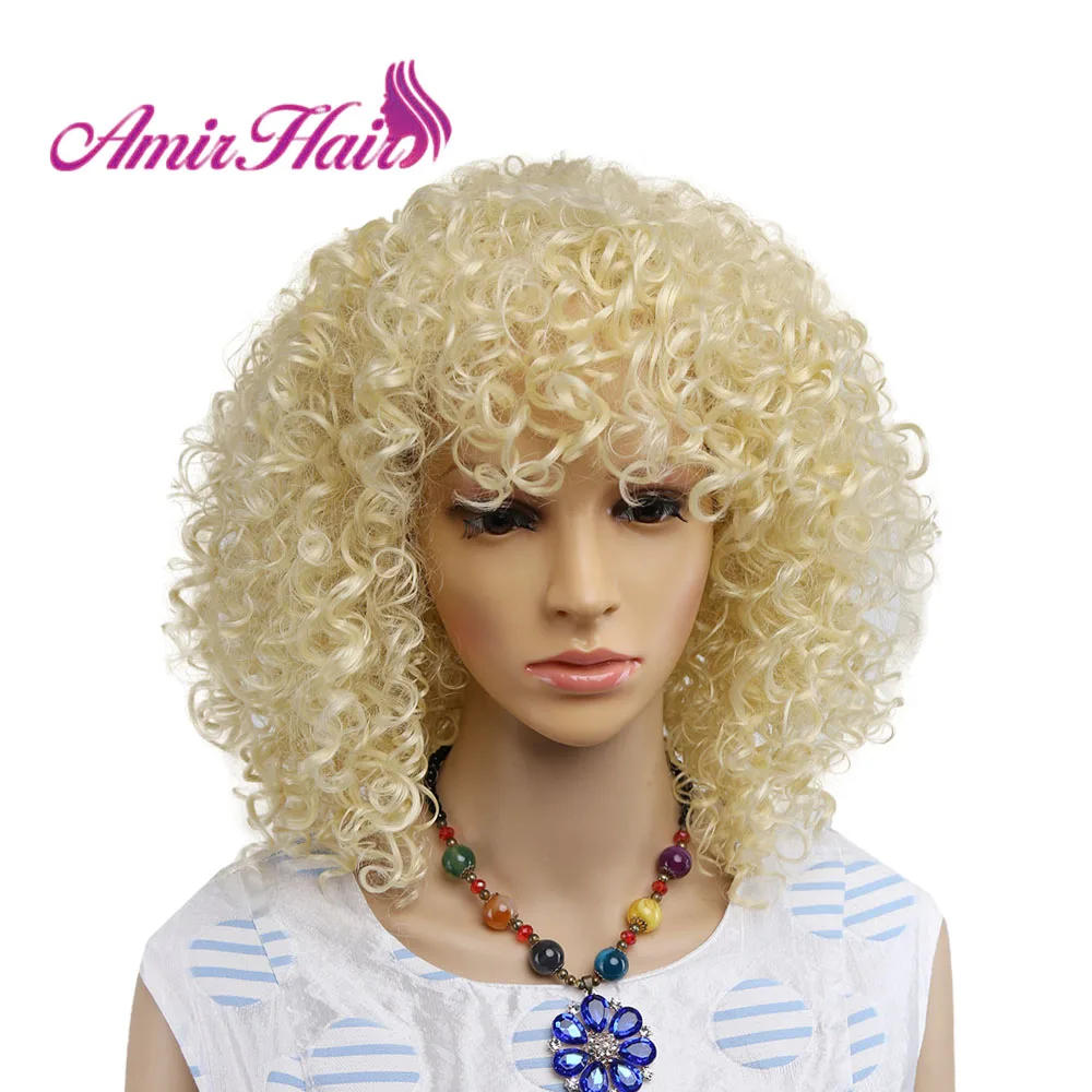 Amir Afro Kinky Curly Blonde Synthetic Wigs for African American Women Medium Length Heat Resistant Fiber Cosplay Hair
Amir Afro Kinky Curly Blonde Synthetic Wigs for African American Women Medium Length Heat Resistant Fiber Cosplay Hair