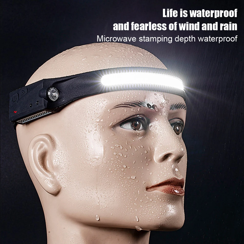 Induction Headlamp COB LED Head Lamp with Built-in Battery Flashlight USB Rechargeable Head Torch 5 Lighting Modes Head Light
Induction Headlamp COB LED Head Lamp with Built-in Battery Flashlight USB Rechargeable Head Torch 5 Lighting Modes Head Light