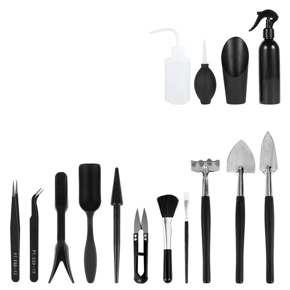 

15pcs Garden Planter Kit Succulent Plants Tools Mini Garden Hand Tools Set Indoor Bonsai Miniature Transplant Seedling Tool