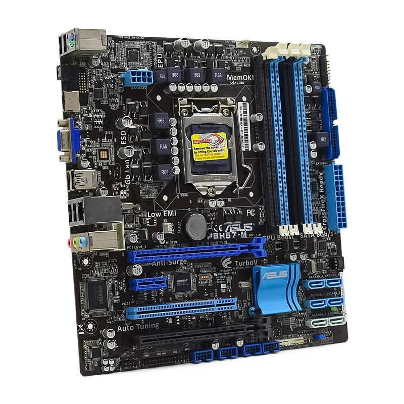 Материнская плата ASUS P8H67-M LGA 1155 DDR3 материнская 32 Гб PCI-E 2 0 SATA III USB2.0 ATX для Core Модель