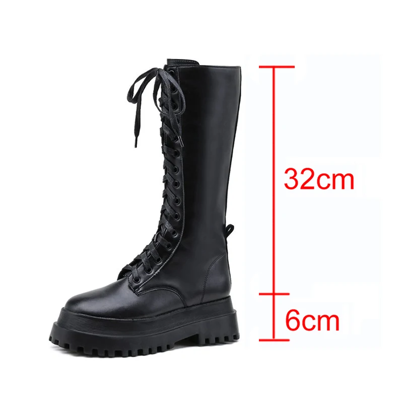 Pop Autumn Winter Chunky Platform Boots Women Waterproof PU Leather Knee High Boots Woman Thick Bottom Lace Up Long Booties
Pop Autumn Winter Chunky Platform Boots Women Waterproof PU Leather Knee High Boots Woman Thick Bottom Lace Up Long Booties