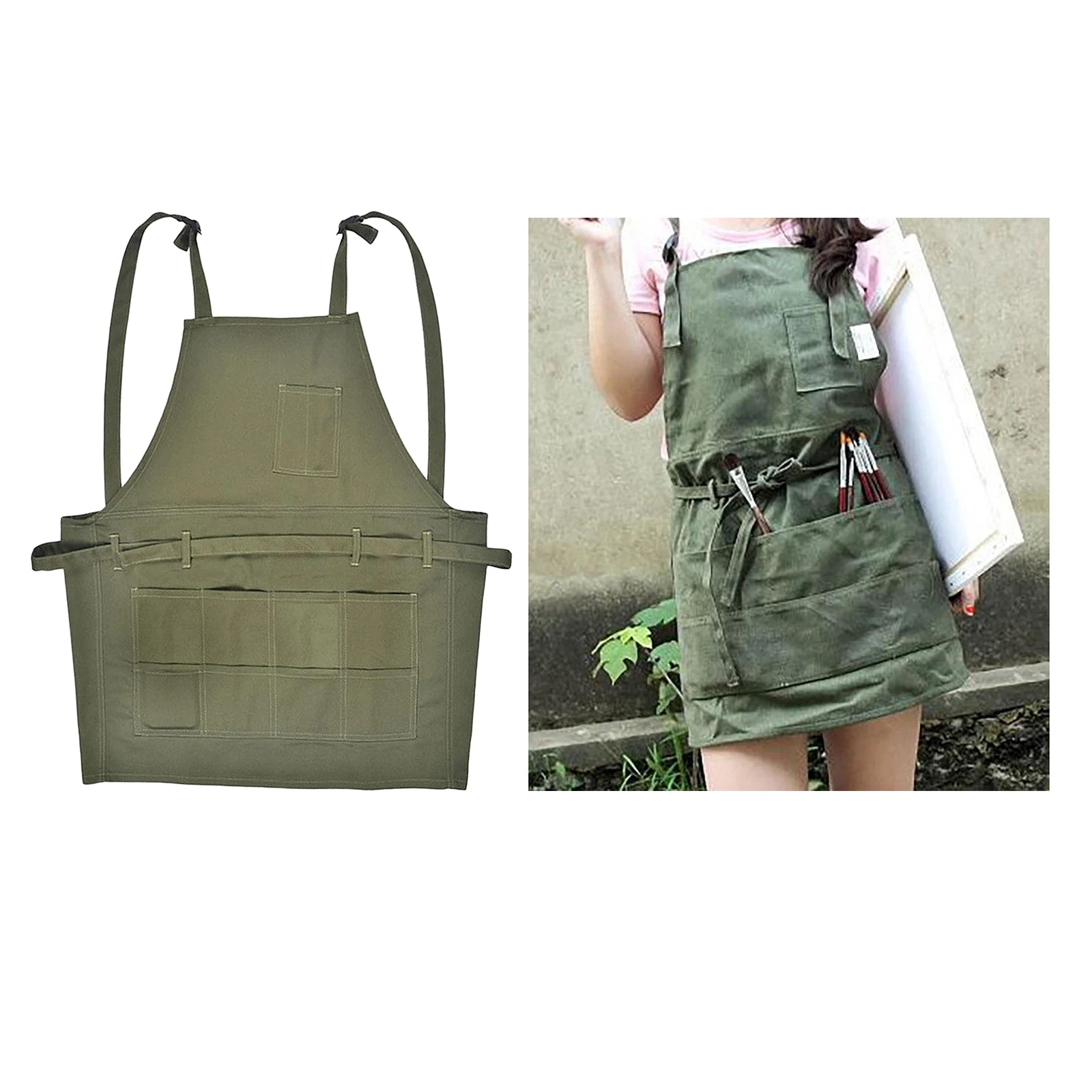 Green Cooking Bib Apron with Pockets, Grilling BBQ Aprons for Kitchen and Workshop with Adjustable Shoulder Straps
Green Cooking Bib Apron with Pockets, Grilling BBQ Aprons for Kitchen and Workshop with Adjustable Shoulder Straps