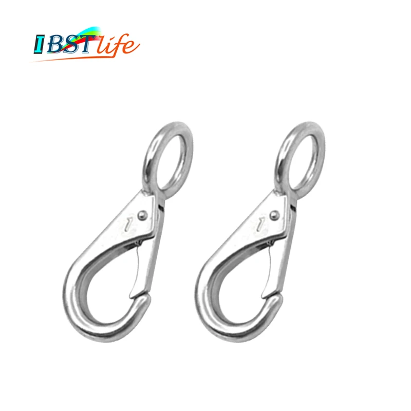 2X Marine Grade Stainless Steel 316 Rigid Loaded Fixed Eye Spring Clip Snap Hook Carabiner Marine Hardware Accessories for Boats
2X Marine Grade Stainless Steel 316 Rigid Loaded Fixed Eye Spring Clip Snap Hook Carabiner Marine Hardware Accessories for Boats