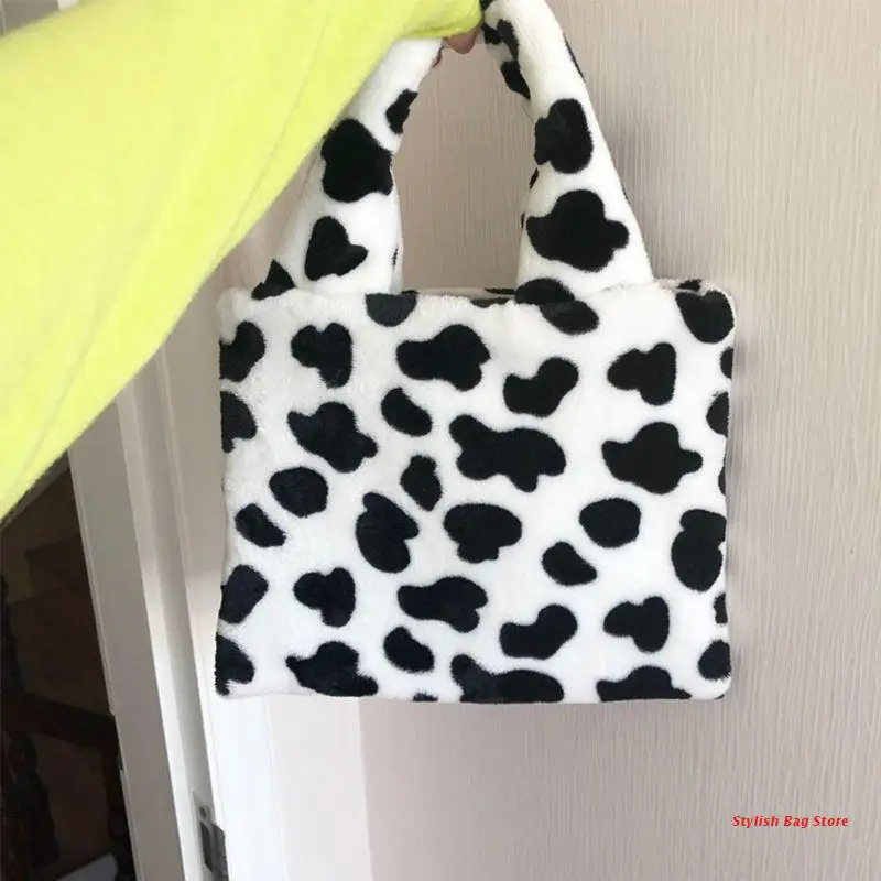 New Women Plush Handbag Cow Pattern Bag Ladies Fashion Cartoon Tote
New Women Plush Handbag Cow Pattern Bag Ladies Fashion Cartoon Tote