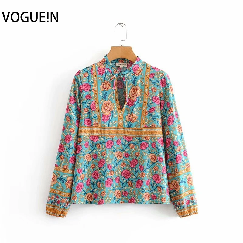 VOGUEIN Новый женский винтажный Красный/Зеленый цветочный принт Пляжный топ с