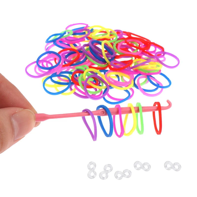 About 120pcs rubber loom bands girl gift for children elastic band for weaving lacing bracelet toy diy material set
About 120pcs rubber loom bands girl gift for children elastic band for weaving lacing bracelet toy diy material set