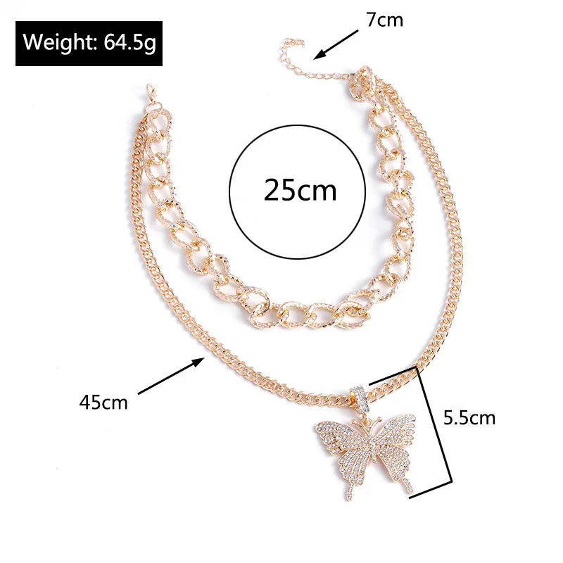 Trend Gold Sparkling Full Crystal Pave Butterfly Pendant Cubic Zircon 3D Butterfly Pendant Necklace Women Female Wedding Jewelry
Trend Gold Sparkling Full Crystal Pave Butterfly Pendant Cubic Zircon 3D Butterfly Pendant Necklace Women Female Wedding Jewelry