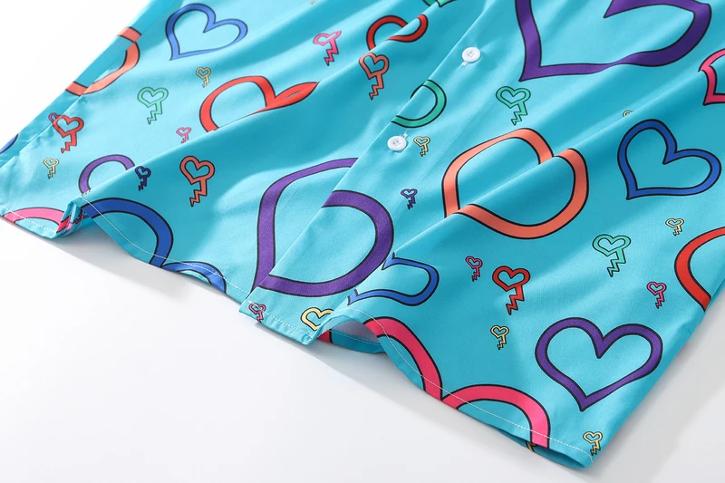 Men Harajuku Hreat Printed Shirt Blouse Unisex Oversize Short Sleeve 2021Summer Hawaii Beach Holiday Loose Shirts
Men Harajuku Hreat Printed Shirt Blouse Unisex Oversize Short Sleeve 2021Summer Hawaii Beach Holiday Loose Shirts