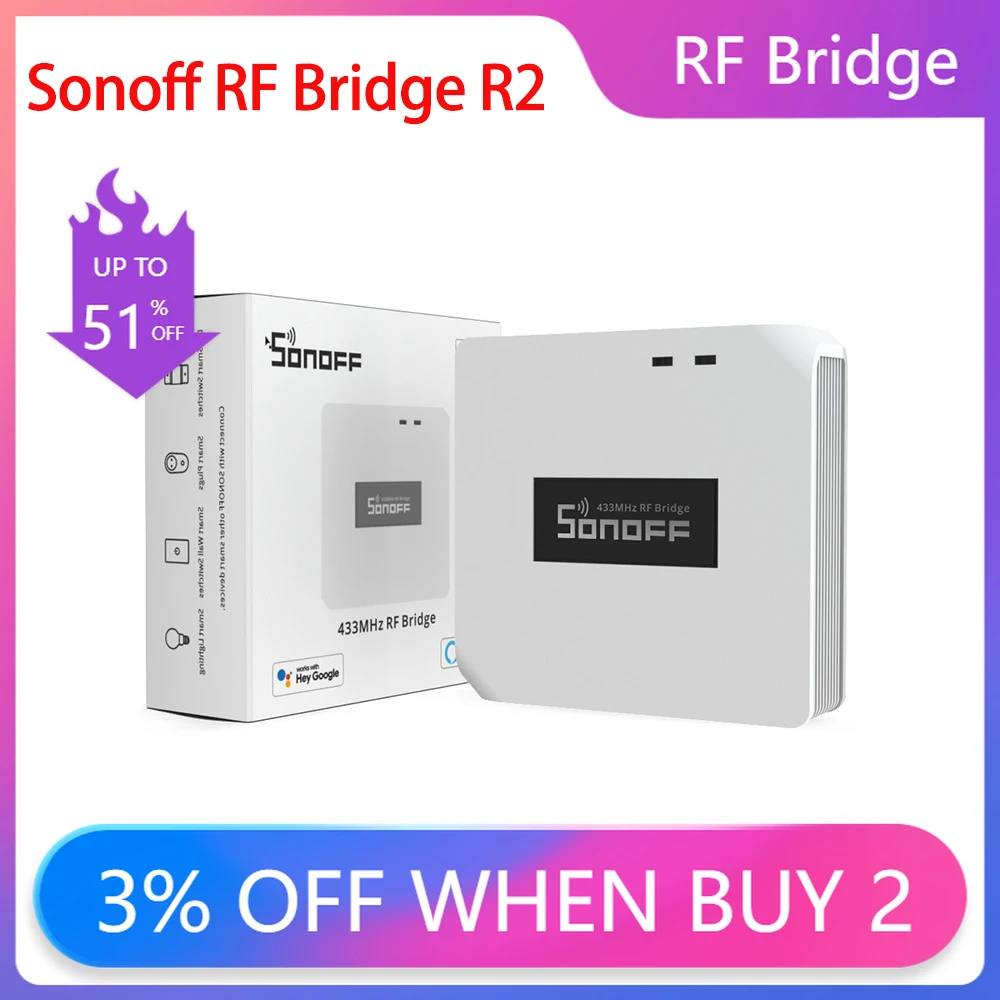 Sonoff Bridge 433 MHz Smart Home Controller RF Bridge Switch Wifi Wireless Remote Control Switch Ewelink Alexa Google Home
Sonoff Bridge 433 MHz Smart Home Controller RF Bridge Switch Wifi Wireless Remote Control Switch Ewelink Alexa Google Home