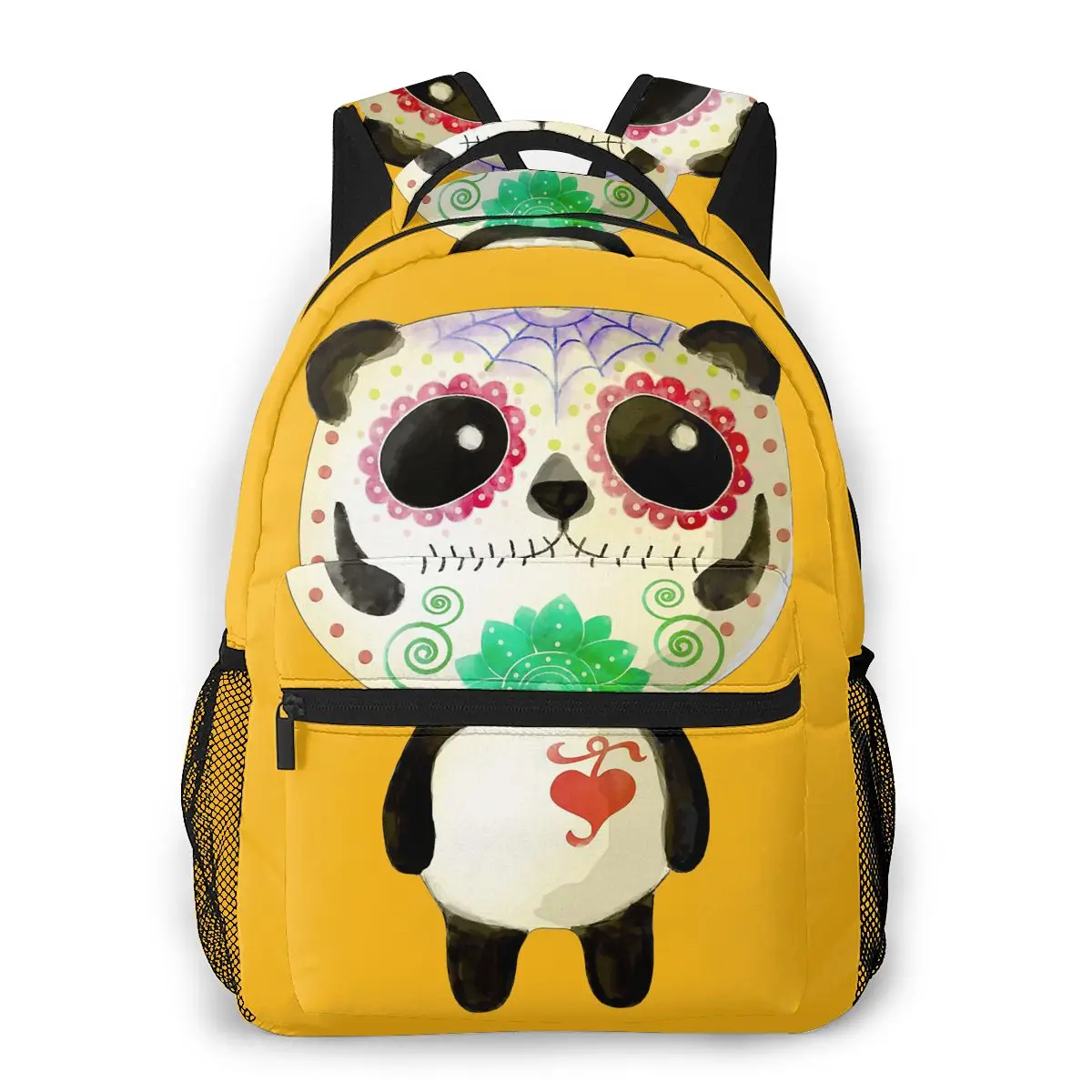 

Рюкзак для девочек и мальчиков El Dia De Los Death с пандой, Мексиканский сахарный череп, дорожные рюкзаки для подростков, школьные ранцы для взрослых