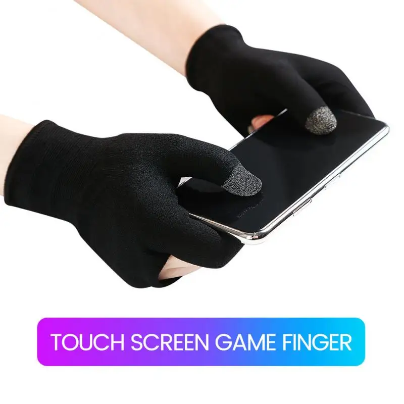 

2pcs Game Gloves For PUBG Games Sweatproof Non-Scratch Touch Screen Gaming Finger Thumb Sleeve Fingertip Protective Cover